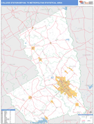 College Station-Bryan Metro Area Digital Map Basic Style